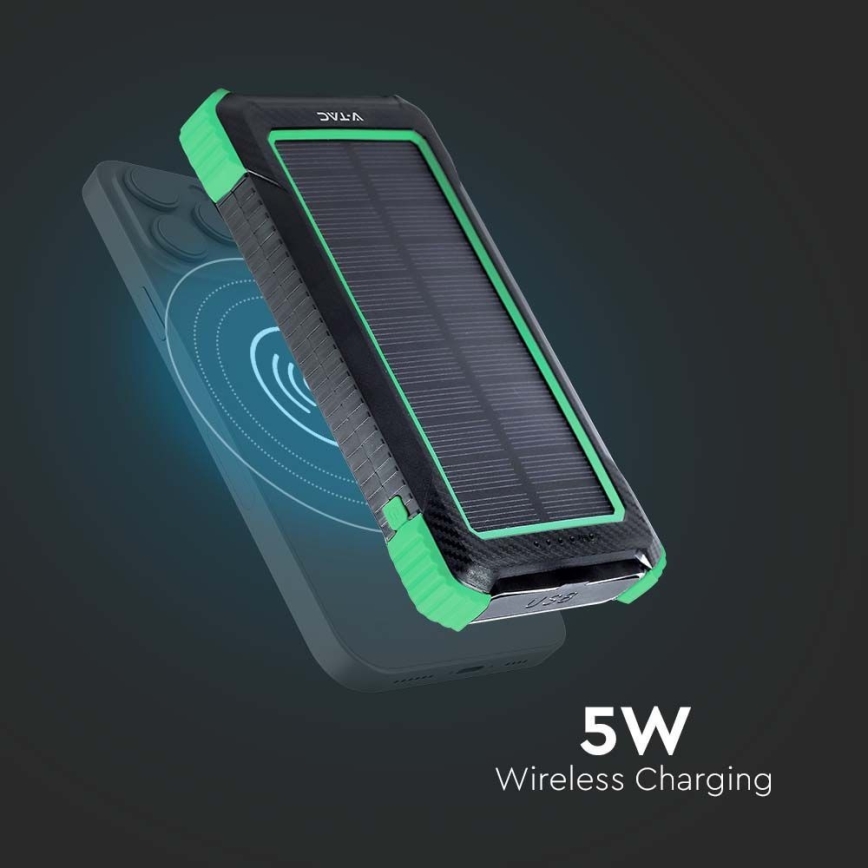 Power Bank solar Power Delivery 10000mAh/10W/5V preto