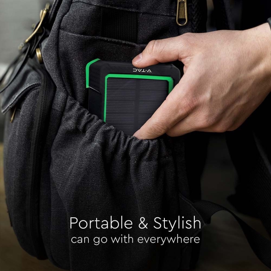 Power Bank solar Power Delivery 10000mAh/10W/5V preto