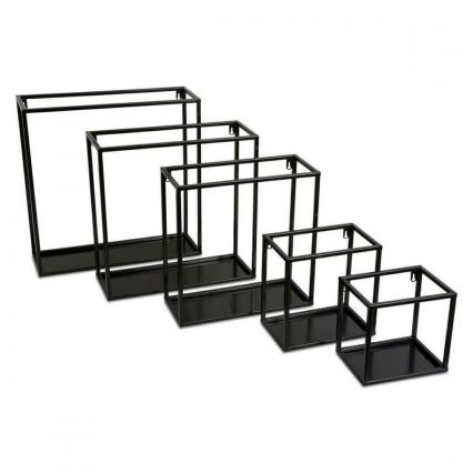 Prateleira de parede 20x20 cm preto
