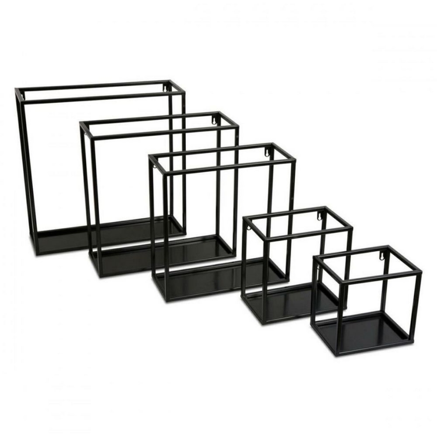 Prateleira de parede 20x20 cm preto
