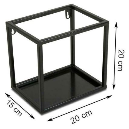 Prateleira de parede 20x20 cm preto