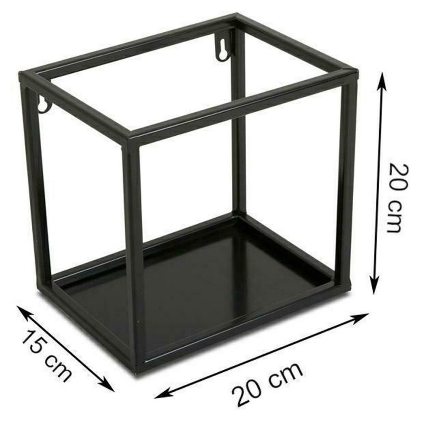 Prateleira de parede 20x20 cm preto