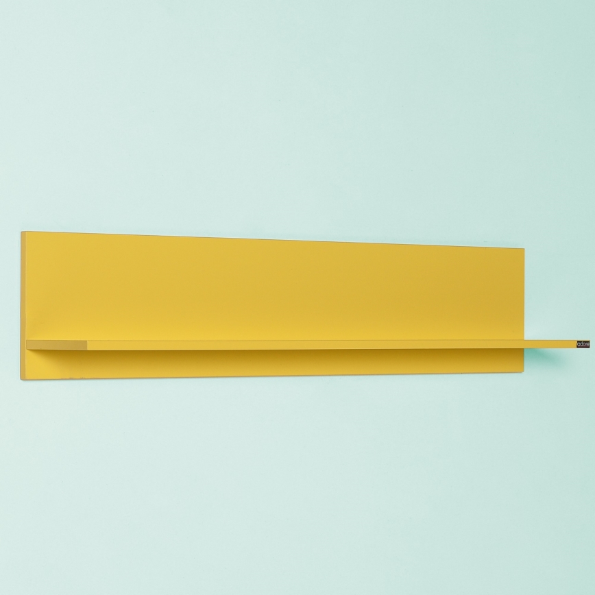 Prateleira de parede 25x120 cm amarelo