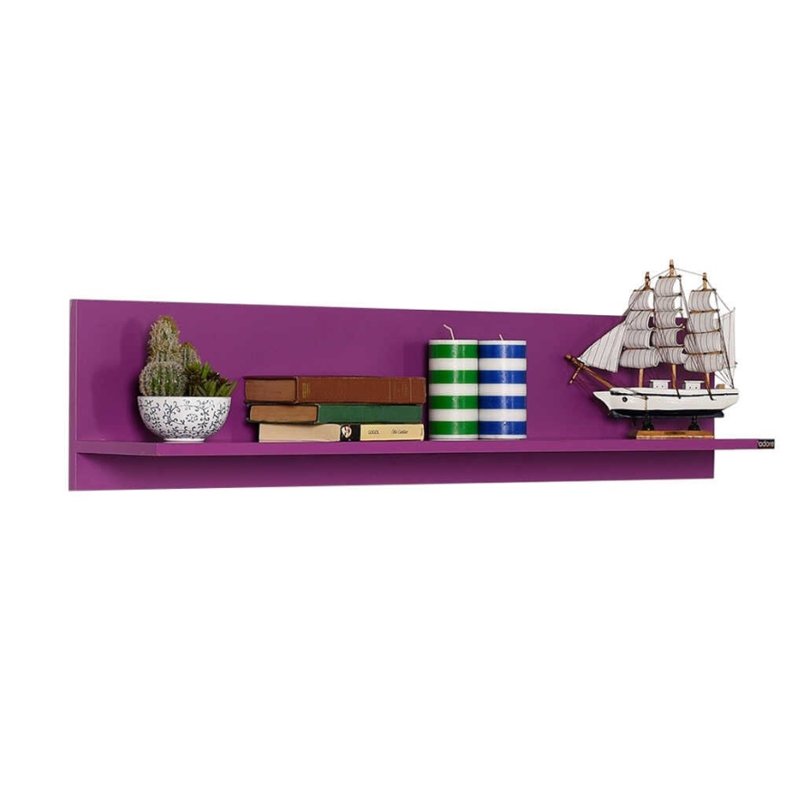 Prateleira de parede 25x120 cm roxo