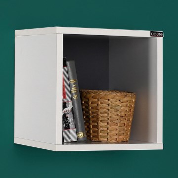 Prateleira de parede 33x33 cm branco