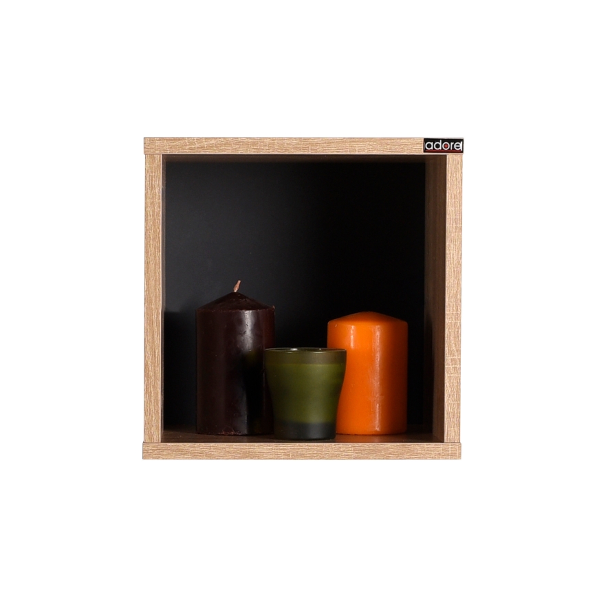 Prateleira de parede 33x33 cm castanho