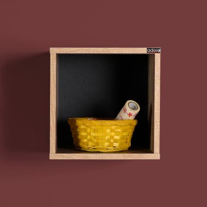 Prateleira de parede 33x33 cm castanho