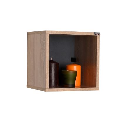Prateleira de parede 33x33 cm castanho