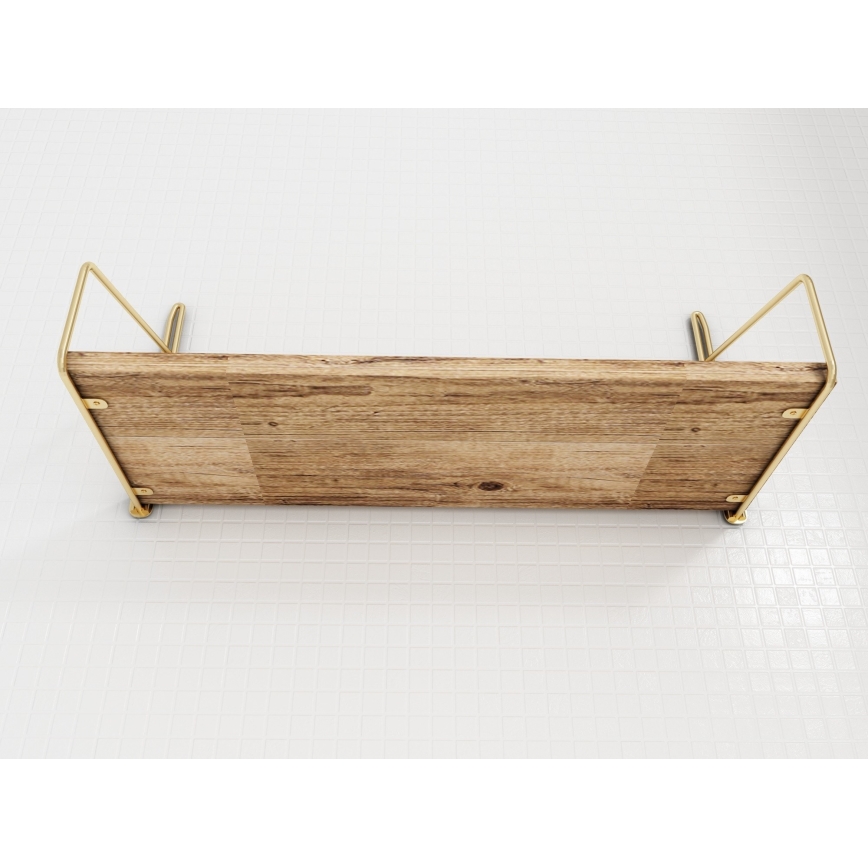 Prateleira de parede 45x16 cm carvalho/dourado