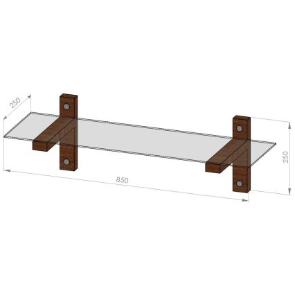 Prateleira de parede 85x25 cm pinho/preto