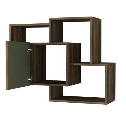 Prateleira de parede ARCO 73x79,2 cm castanho/verde