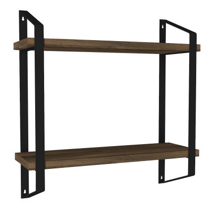 Prateleira de parede ARNO 47x45 cm castanho/preto