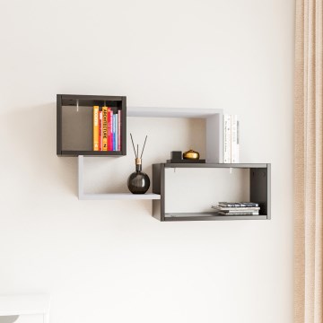 Prateleira de parede AYDER 51x90 cm antracite/branco