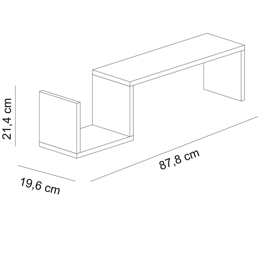 Prateleira de parede BIENCE 21,4x87,8 cm branco