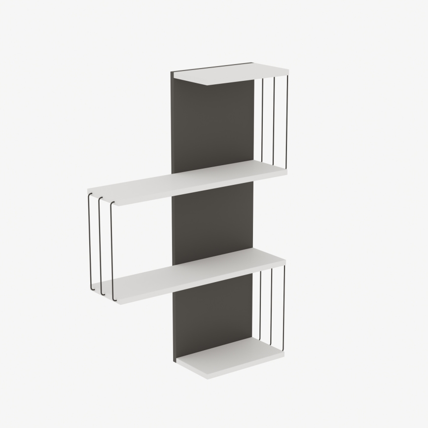 Prateleira de parede CAMBEL 96x64 cm branco/antracite