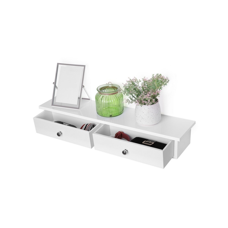 Prateleira de parede com compartimentos SHELFY branca