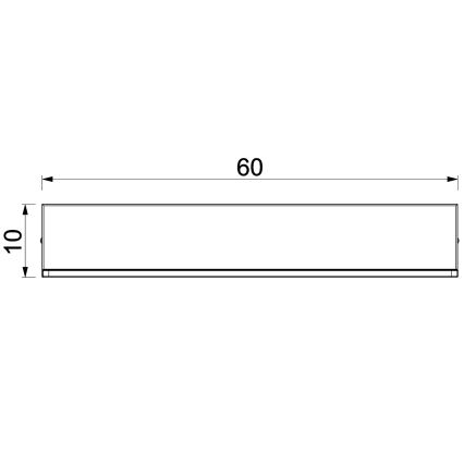 Prateleira de parede com iluminação LED SHELF 10x60 cm preto