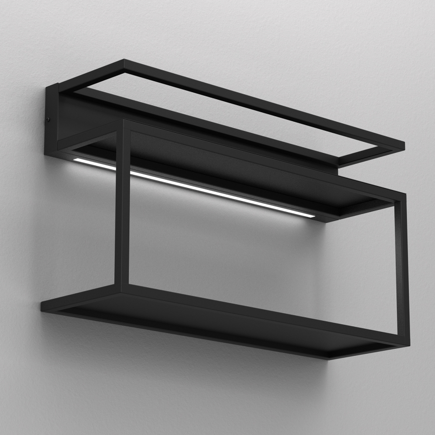 Prateleira de parede com iluminação LED SHELF 33x60 cm preto