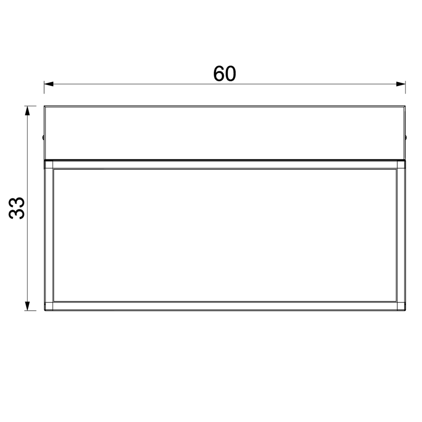 Prateleira de parede com iluminação LED SHELF 33x60 cm preto