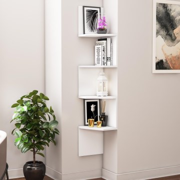 Prateleira de parede de canto DESALDO 155,2x29,6 cm branco