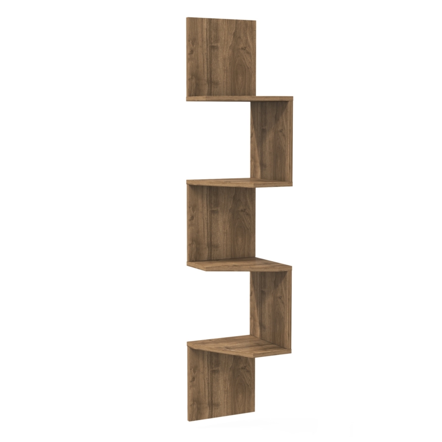 Prateleira de parede de canto DESALDO 155,2x29,6 cm castanho