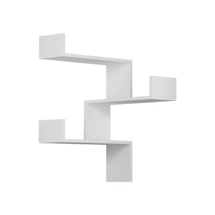 Prateleira de parede de canto LUKSA 90x60 cm branco