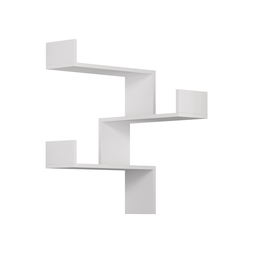 Prateleira de parede de canto LUKSA 90x60 cm branco