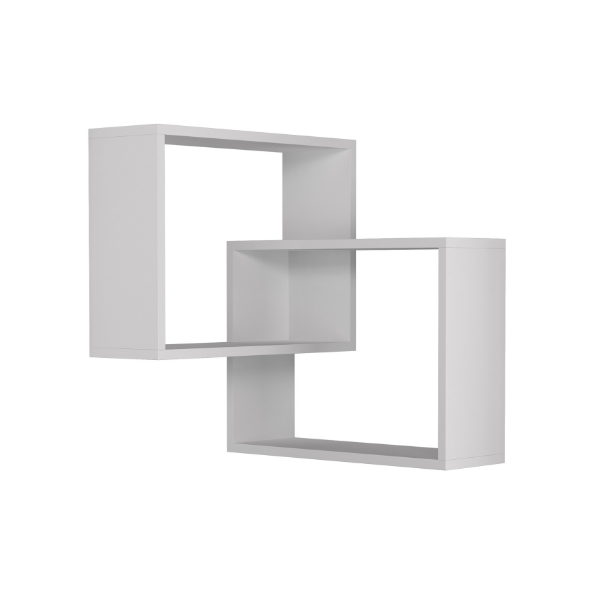 Prateleira de parede de canto RING 68x68 cm branco