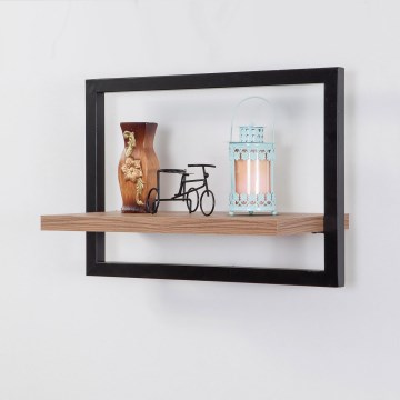Prateleira de parede DECOR 25x35 cm castanho/preto