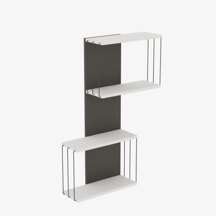 Prateleira de parede DESTAN 96x65 cm branco/antracite