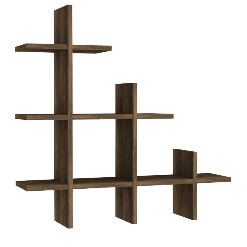 Prateleira de parede JUKE 80x81,8 cm castanho