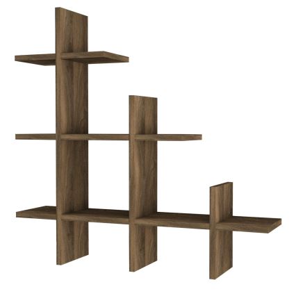 Prateleira de parede JUKE 80x81,8 cm castanho