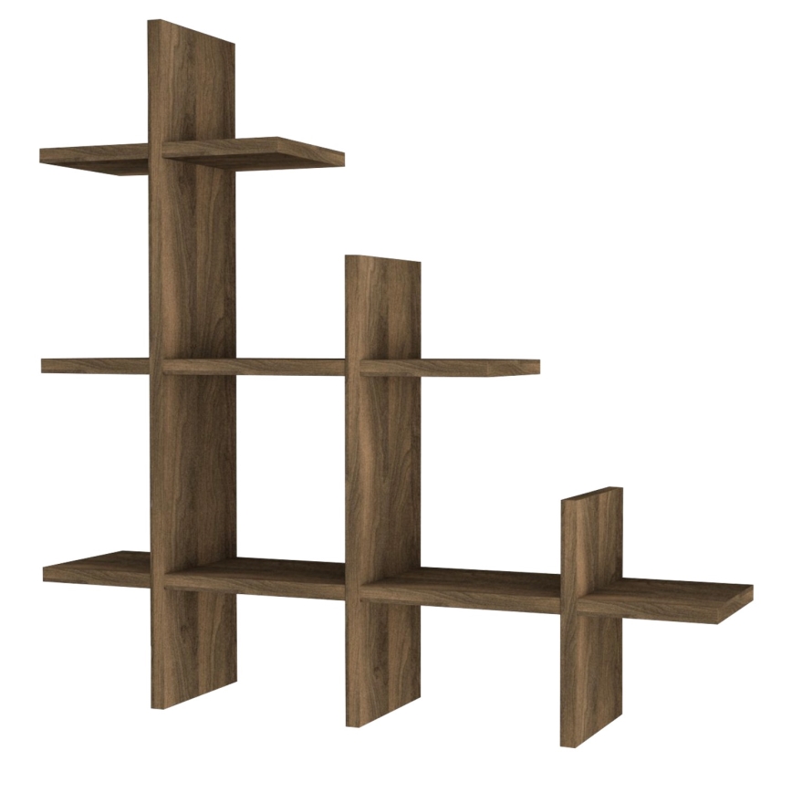 Prateleira de parede JUKE 80x81,8 cm castanho