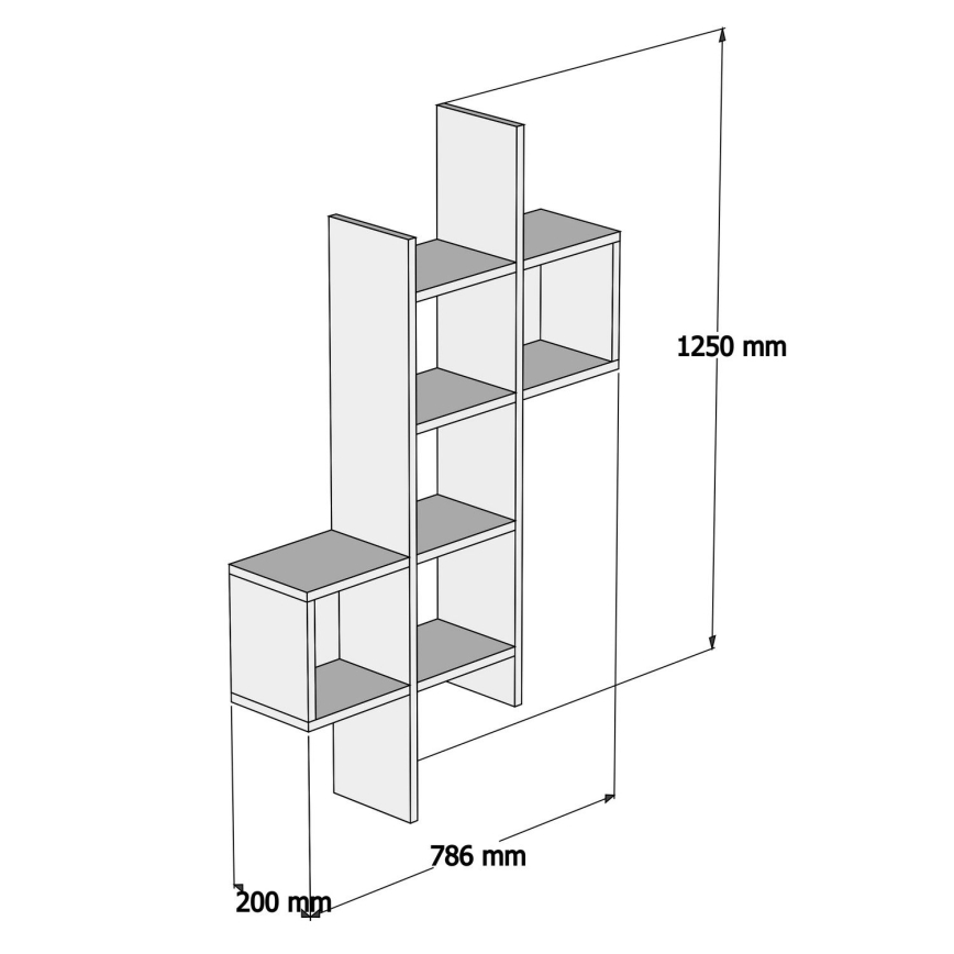Prateleira de parede KENO 125x78,6 cm branco