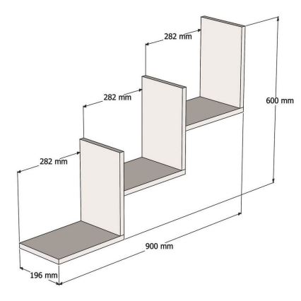 Prateleira de parede MIST 60x90 cm bege