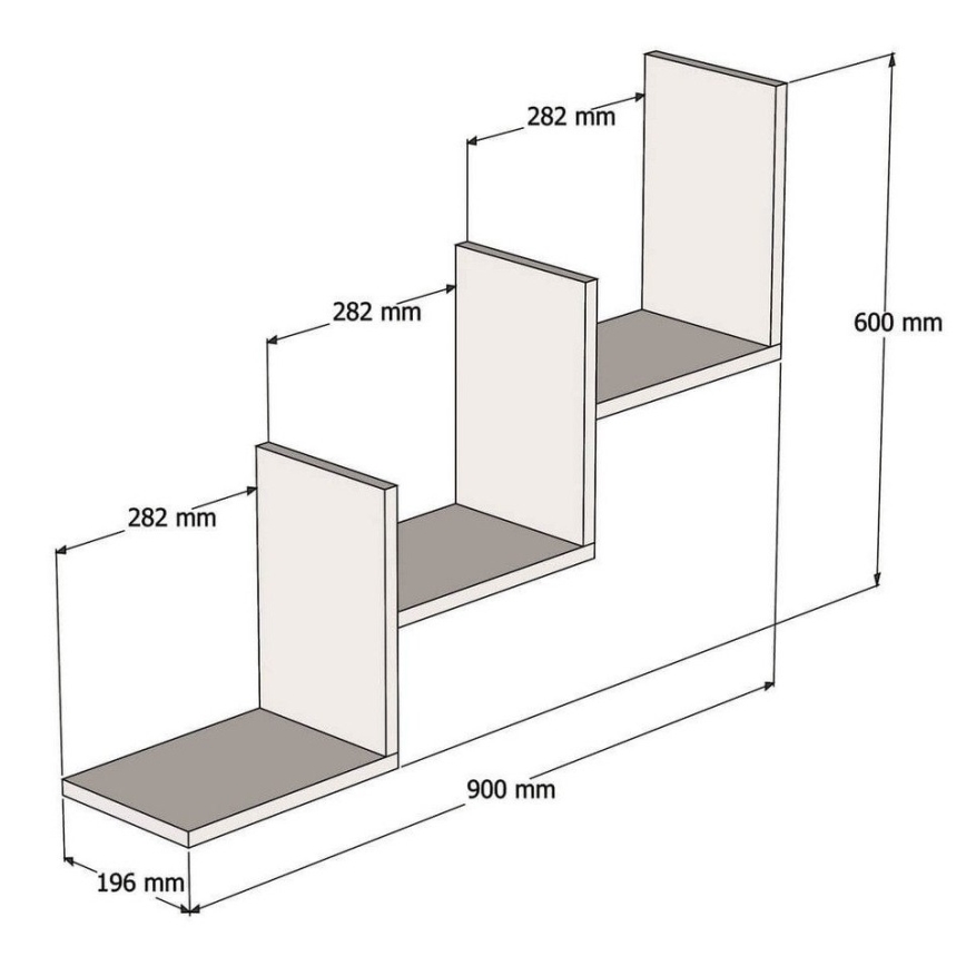 Prateleira de parede MIST 60x90 cm bege