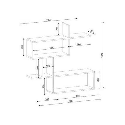 Prateleira de parede MONTERA 107x107 cm branco