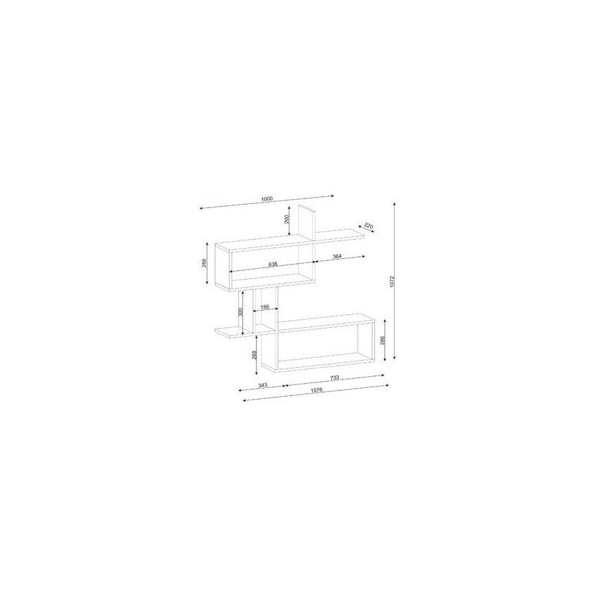 Prateleira de parede MONTERA 107x107 cm branco