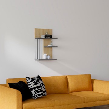 Prateleira de parede NEZMA 60x40 cm bege/antracite