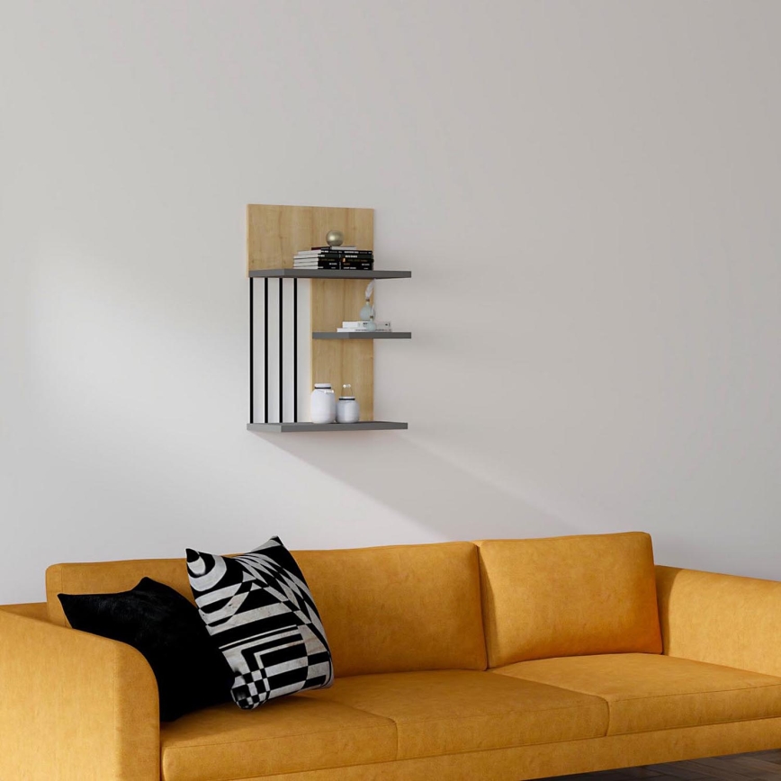 Prateleira de parede NEZMA 60x40 cm bege/antracite