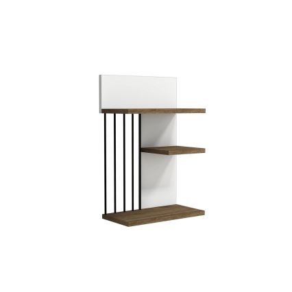 Prateleira de parede NEZMA 60x40 cm branco/preto/castanho/preto