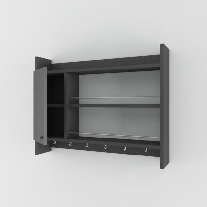 Prateleira de parede para cozinha KNERR 65x85 cm antracite