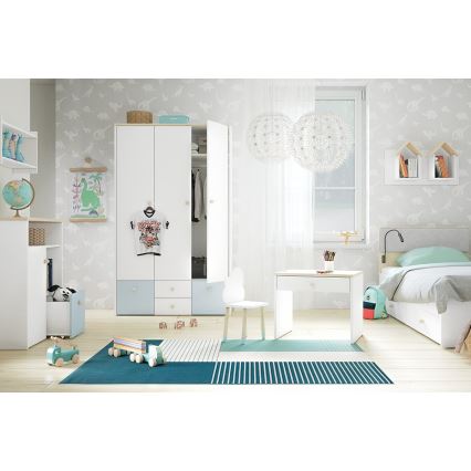Prateleira de parede para criança BUBO 35x72 cm branco/bege