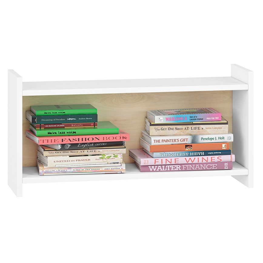 Prateleira de parede para criança BUBO 35x72 cm branco/bege