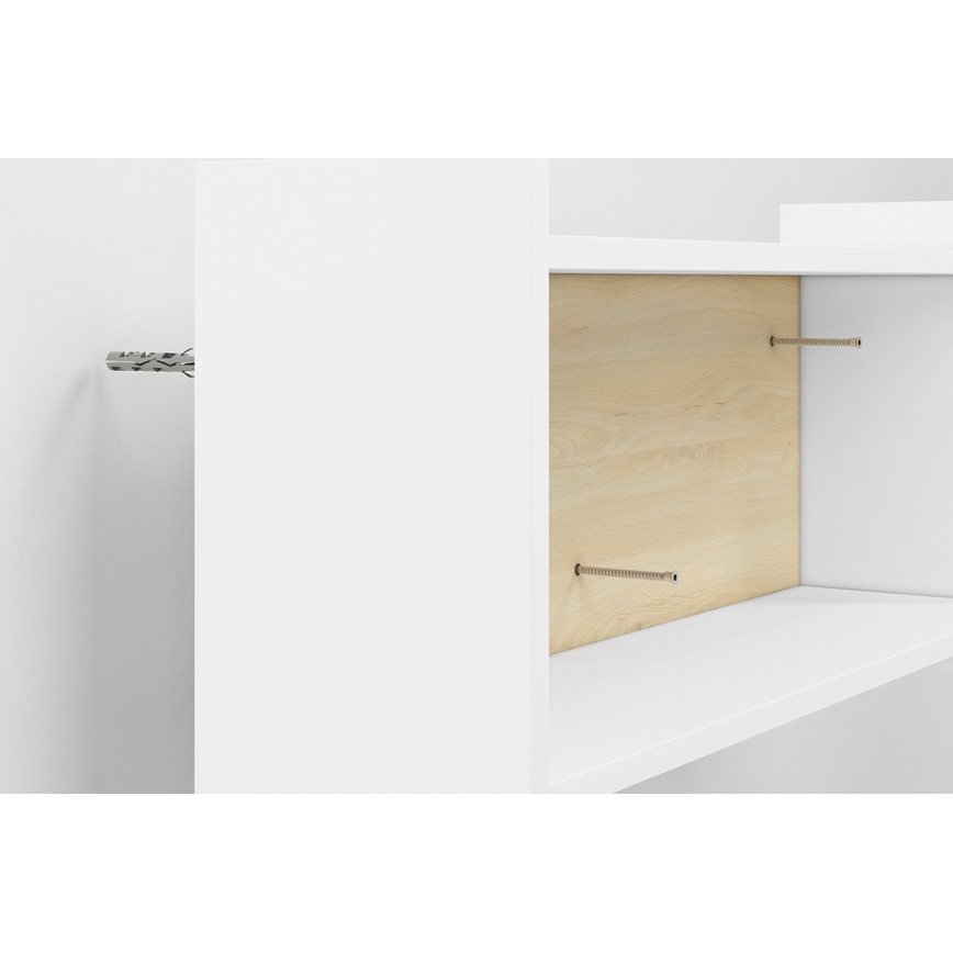 Prateleira de parede para criança BUBO 35x72 cm branco/bege