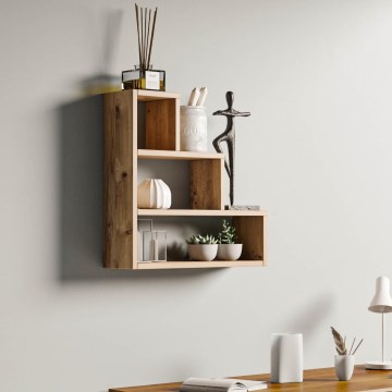 Prateleira de parede PIRAMIT 62x62 cm castanho