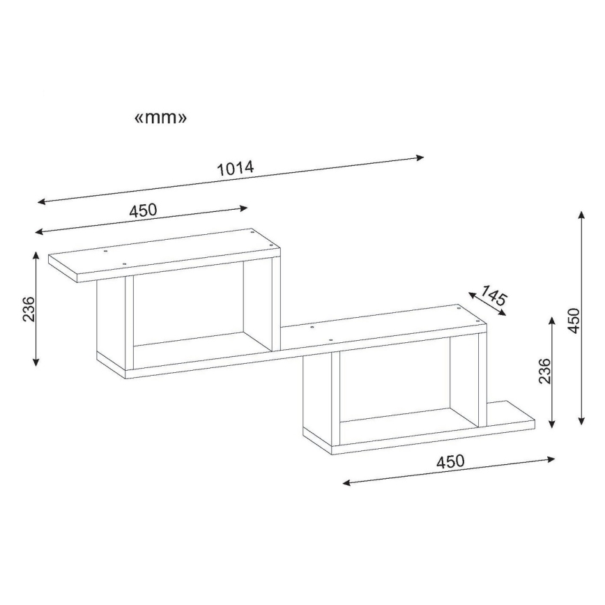 Prateleira de parede SELENE 45x101,4 cm branco