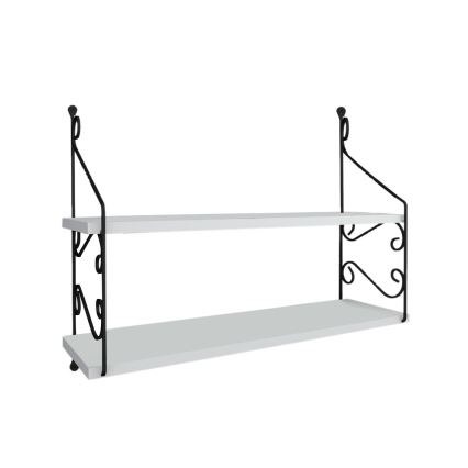 Prateleira de parede SERAMONI 51x72 cm branco/preto