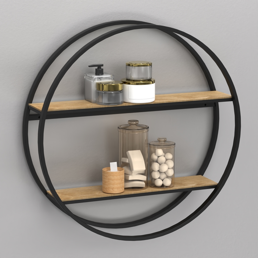 Prateleira de parede SHELF diâmetro 62,5 cm carvalho