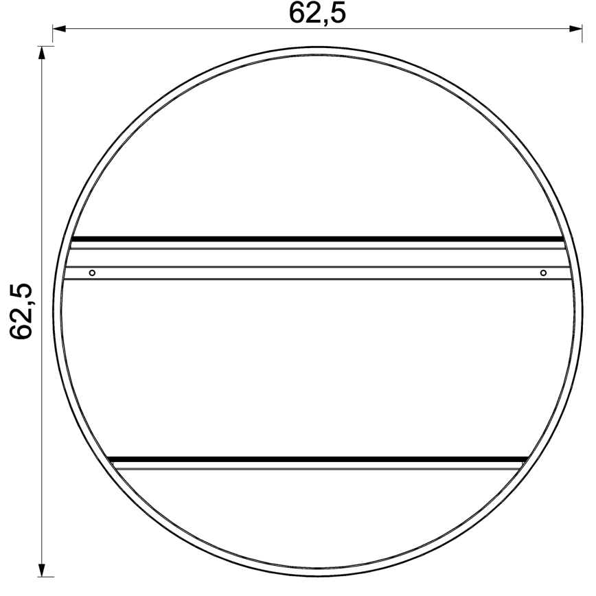 Prateleira de parede SHELF diâmetro 62,5 cm carvalho